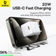 Мережевий зарядний пристрій Baseus Palm Fast Charger 1C 20W EU Moon White (P10111602213-00) - зображення 11
