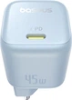 Мережевий зарядний пристрій Baseus PicoGo GaN Fast Charger 1C 45W EU Galaxy Blue (P10176800313-00) - зображення 4