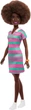 Лялька Барбі Модниця у рожево-зеленій смугастій сукні Barbie Fashionistas Pink and Green Striped Collared Dress 247 (JJN60) (JJN60) - зображення 1