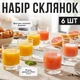 Набор низких стаканов для воды и сока 6 шт 300 мл, стеклянные стаканы для холодных напитков из закаленного стекла - изображение 3