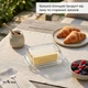 Масленка стеклянная с крышкой 17 см, контейнер для хранения и подачи сливочного масла из ударопрочного стекла - изображение 6