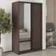 Шкаф-купе двухдверный MebelStar Уни BG ДСП/Зеркало 120x45x210 см Дуб ристрето (MBS-11383) - изображение 1