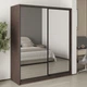 Шкаф-купе двухдверный MebelStar Уни BG 2 Зеркала 180x45x210 см Дуб ристрето (MBS-11438) - изображение 1