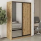 Шкаф-купе двухдверный MebelStar Стандарт BG ДСП/Зеркало 140x45x210 см Дуб тахо (MBS-11051) - изображение 1