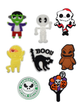Джибитсы Кошмар перед рождеством Джек Скеллингтон The Nightmare Before Christmas Jack Skellington 8 шт аксессуары крокс украшение Dz_38(1) - изображение 2