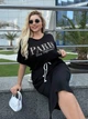 Платье летнее из вискозы с разрезами большого размера 60-62 Черный - изображение 5