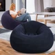 Надувное кресло-пуф Inflatable Sofa / Надувное кресло-мешок 110×110×85 см Темно-синий - зображення 3