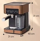 Кофеварка KLARSTEIN Arabica Comfort сенсорная панель 1350 Вт 20 бар 1,8 л Бронзовая (10041524) - зображення 7