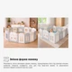 Дитячий манеж з килимком Mealux Roger White/Grey (арт. KD-C071 White/Grey) - изображение 5
