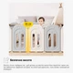 Дитячий манеж з килимком Mealux Roger White/Grey (арт. KD-C071 White/Grey) - изображение 8
