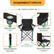 Раскладное туристическое кресло LEOBRO для рыбалки до 150 кг Lite Black (LB-1075) - изображение 7