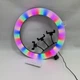 Кольцевая лампа RGB LED 45 см для селфи с держателем на 3 телефона и креплением под штатив, лампа для фото и видеосъемок, блоггеров, TikTok с регулировкой яркости, 16 цветов, холодный/теплый/RGB свет RL-45 - изображение 9