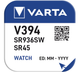 Батарейка Varta V394 SR936W D394 SR45 RW33 1.55V - зображення 1
