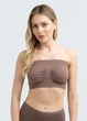 Жіночий безшовний топ з мікрофібри Giulia BANDO S/M Brown-deep taupe, топ бандо, без бретелей - зображення 4
