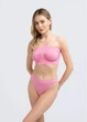 Женский бесшовный топ из микрофибры Giulia BANDO L/XL Pink-rosa, топ бандо, без бретелей - изображение 2