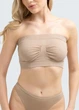 Жіночий безшовний топ з мікрофібри Giulia BANDO S/M Beige-naturale, топ бандо, без бретелей - зображення 5
