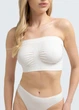Женский бесшовный топ из микрофибры Giulia BANDO L/XL White-cloud dancer, топ бандо, без бретелей - изображение 5