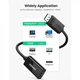 Адаптер Ugreen MM137 DisplayPort to HDMI Female Converter 1080P Black (40362) - изображение 2