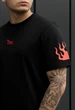 Футболка Мужская Staff Черная С Логотипом И Принтом Огненный Тигр Базовая Staff Black Logo & Fire Tiger S (393813) - изображение 3