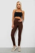 Лосины женские однотонные, цвет коричневый, XL, 214R155 - изображение 2