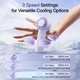 Портативний вентилятор Baseus GoTrip DT1 Mini Turbine Ручний компактний охолоджувач повітря 3 швидкості, акумулятор 1200 mAh, до 4 годин роботи Блакитний - зображення 7