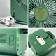 Настольный вентилятор с увлажнителем воздуха Remax F18 Oscillating 3 скорости, 2 режима распыления воды, аккумулятор 4000 mAh, подсветка Green - изображение 6