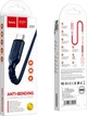 Кабель Hoco X59 USB to Type-C 3A, 1 м, nylon, TPE connectors Blue (6931474744944) - зображення 5