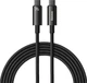 Кабель Baseus Tungsten Gold Fast Charging Data Cable Type-C to Type-C 240W 3 м Black (CAWJ040201) - зображення 1