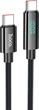 Кабель Hoco U125 Benefit 100W charging data cable with display Type-C to Type-C Black (6942007611930) - зображення 1