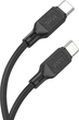 Кабель Hoco X90 Cool 60W silicone charging data cable for Type-C to Type-C Black (6931474788467) - зображення 2