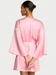 Халат Victoria’s Secret Twinkle Heart Satin Short Robe М/L Рожевий (27178739D) - зображення 2