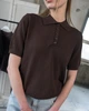 Женское вязаное поло Berluci коричневое One Size - изображение 5