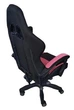 Кресло геймерское Bonro Lady 806 черно-розовое с подушкой-сердцем и регулируемой спинкой (76-167-42300097) - изображение 5