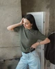 Женское вязаное поло Berluci зелёное One Size - изображение 3