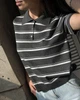 Женское вязаное поло Noven серое в полоску One Size - изображение 5