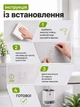 Ершик для унитаза с подставкой и мини-щеткой ерш для туалета 2в1 UnA напольный ершик подвесной настенный для чистки с креплением на стену бело-серый (202.0001) - изображение 8