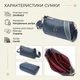 Жіноча шкіряна сумка Vintage з натуральної шкіри через плече з трьома відділеннями синя компактна 70880 - зображення 2