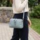 Женская кожаная сумка Vintage голубая 19x12,5x6,5 см маленькая на два отделения 60784 - изображение 1