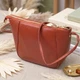 Женская кожаная сумка через плечо Vintage 22х15,5х7,5 см коричневая 60686 - изображение 15