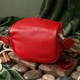 Сумка женская кросс-боди через плечо из натуральной кожи маленькая Vintage Красный 36638 - изображение 2