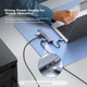USB-хаб UNITEK 3.0 з 4 портами, док-станція розширення з металевого алюмінієвого сплаву USB з портом живлення Type-C, зовнішній багатопортовий адаптер-розширювач для ноутбука - зображення 5