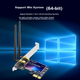 EB-LINK Intel 7265 Chip PCI-E Встроенная беспроводная сетевая карта для настольных компьютеров, двухдиапазонная сетевая карта WiFi 5 1200 Мбит/с Gigabit, сетевая карта PCIe для игровых настольных компьютеров - изображение 8