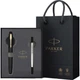 Ручка Parker Signature, подарочный набор для офиса в стиле «Год Лошади», классическая ручка для письма в подарочной коробке. Шариковая ручка Weiyaxl Classic черного цвета с золотым зажимом и стержнем в подарочной коробке. - изображение 1