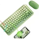Клавиатура беспроводная BOW K608DL Bluetooth/2.4 GHz English Matcha Green - изображение 4