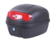 Кофр (багажник) для мотоцикла задній TT AGRO MOTO YM-0808 (V-29L) 39.5×39.5×30.5 чорний з червоним - зображення 1