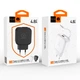 Мережевий зарядний пристрій з кабелем WUW-C268 12W fast charger USB A +retractable 70cm type c Cable - зображення 2