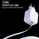 Мережевий зарядний пристрій з кабелем WUW-C268 12W fast charger USB A +retractable 70cm type c Cable - зображення 6