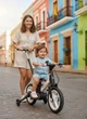 Велосипед беговел детский складной с родительской ручкой SP-Sport 1200 White-Black-Pink - изображение 9
