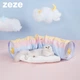 Кровать для кошек ZEZE, всесезонный туннель для кошек, съемная когтеточка для кошек, игрушка для котят, товары для животных. - изображение 4