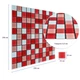 Мозаика из декоративного стекла Sticker Wall красный 2200 298х298х4,5 мм (SW-00002367) - изображение 3